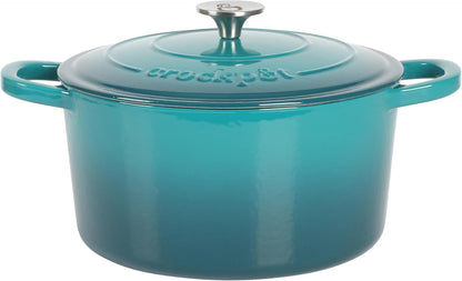 3 Quart Enameled Cast Iron Dutch Oven – Aqua - Curated Catalog O2
