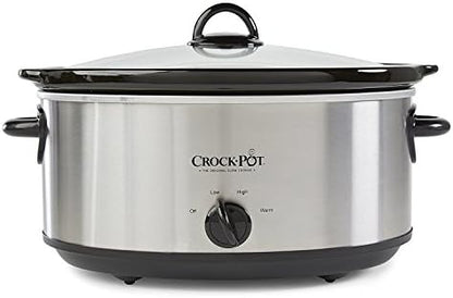 7 Quart Oval Manual Slow Cooker – Stainless Steel - Curated Catalog E1