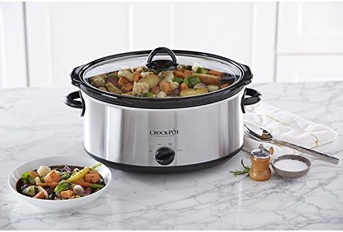 7 Quart Oval Manual Slow Cooker – Stainless Steel - Curated Catalog E1
