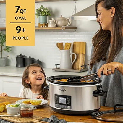 7 Quart Portable Programmable Slow Cooker with Timer - Curated Catalog E4