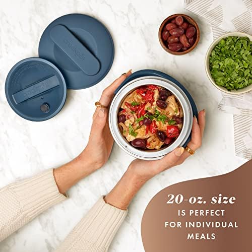 Electric Lunch Box Food Warmer 20oz – Faded Blue - Curated Catalog S5