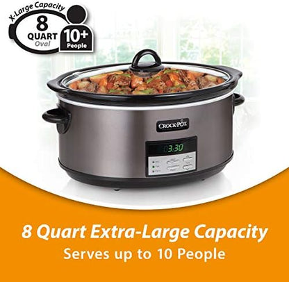 8 Quart Programmable Slow Cooker with Auto Warm - Curated Catalog F5