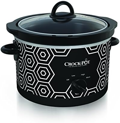 4.5 Quart Portable Slow Cooker – Black & White - Curated Catalog U6