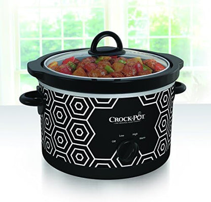 4.5 Quart Portable Slow Cooker – Black & White - Curated Catalog U6