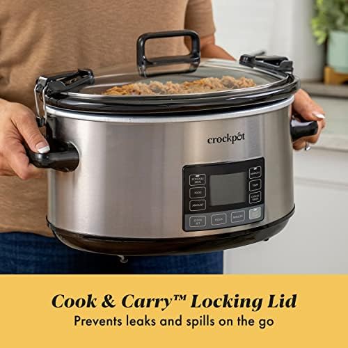 7 Quart Portable Programmable Slow Cooker with Timer - Curated Catalog E4