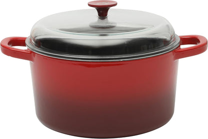 3 Quart Enameled Cast Iron Dutch Oven – Aqua - Curated Catalog O2
