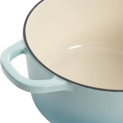 3 Quart Enameled Cast Iron Dutch Oven – Aqua - Curated Catalog O2